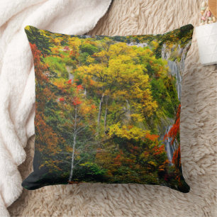 Coussin Vue pittoresque de l'automne Hagoromo Falls Hokkai