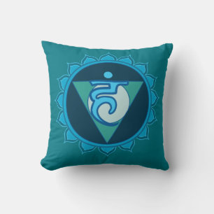 Coussin Vushuddha ou poushion bleu Chakra Throat