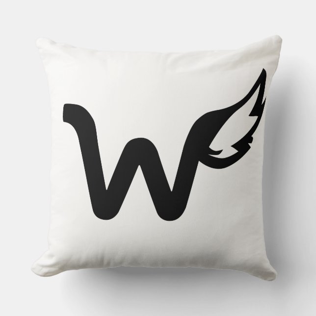 Coussin W monogramme ailé simple queue (Recto)