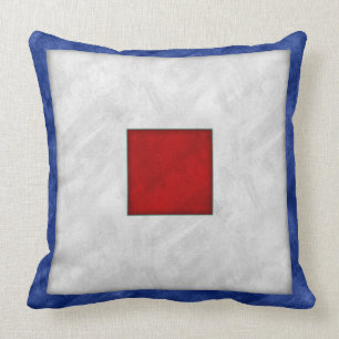 Coussin W Whiskey Aquarelle Signal nautique Pavillon marit