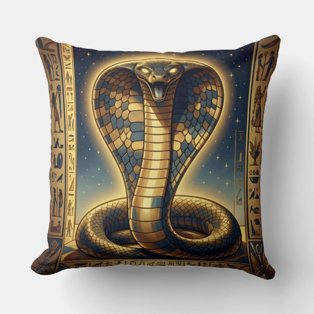 Coussin Wadjet – Egyptian Cobra Goddess´3 (Recto)
