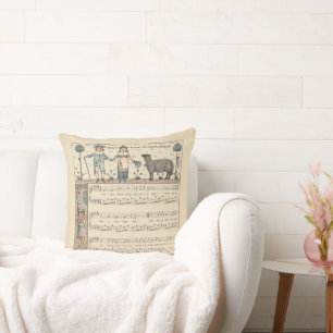 Coussin Walter Crane Baa Baa Mouton Noir Comptine