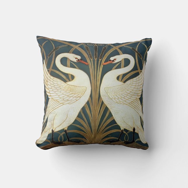 Coussin Walter Crane Swan (Recto)
