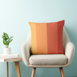 Coussin Warm colors - retro shades stripes 