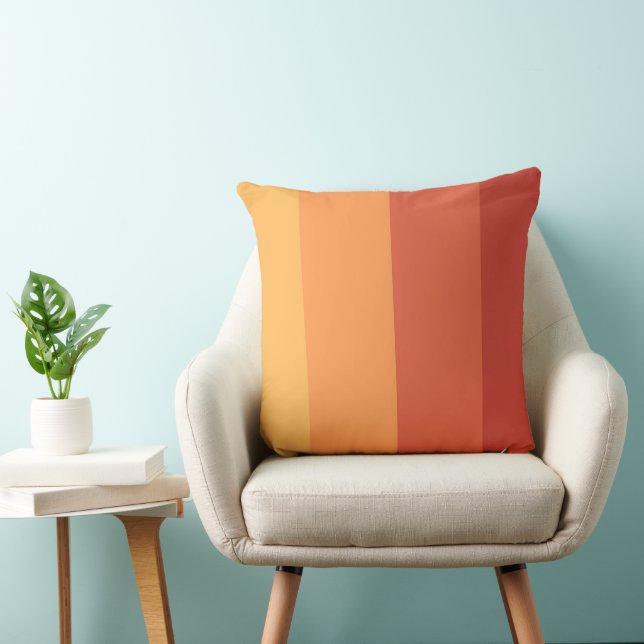 Coussin Warm colors - retro shades stripes  (Chaise)