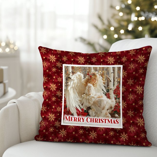 Coussin Warm Victorian Angel Christmas Gift Pillow (Warm Victorian Angel Christmas Gift Pillow)