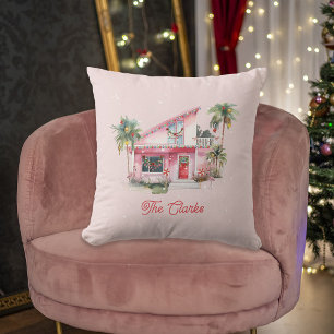 Coussin Warm Warm Wire Midsiècle Maison moderne rose Noël