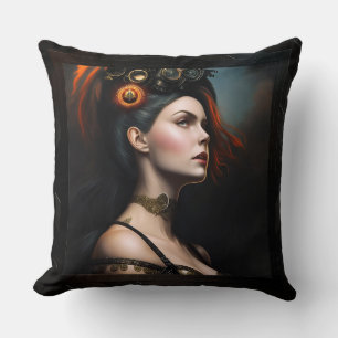 Coussin Watcher Of The Storm Steampunk Beauté par Xzendor7