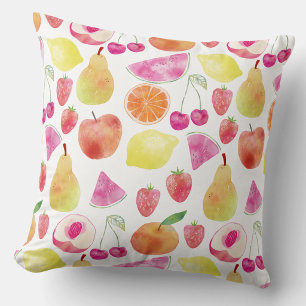 Coussin Watecolor Fruit Art