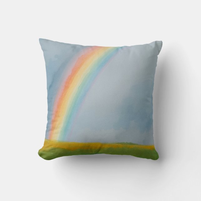 Coussin Water colour Rainbow (Recto)