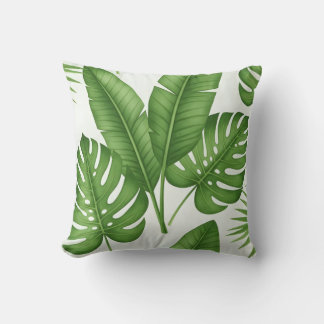 Coussin watercolor botanical green fresh pattern interior