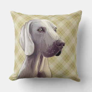 COUSSIN WATERCOLOR WEIMARANER CHIEN FACE