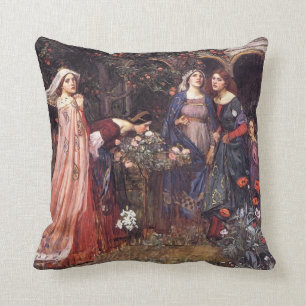 Coussin Waterhouse : Le Jardin enchanté