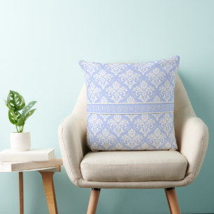 Coussin - Wedgewood Blue Damask