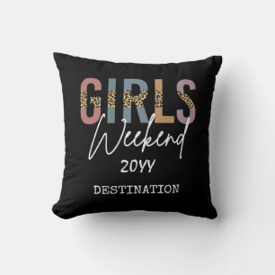 Coussin Week-end entre filles Imprimé guépard Séjour entre