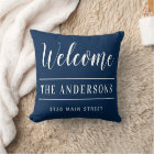 Welcome Navy Blue Personalized Family