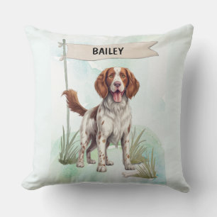 Coussin Welsh Springer Spaniel Aquarelle Chien Personnalis