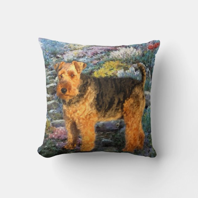 Coussin Welsh Terrier Art (Recto)