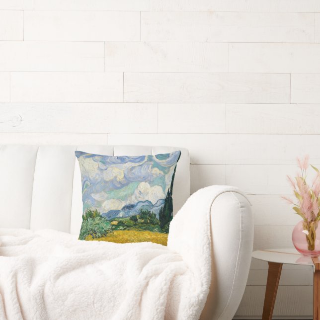 Coussin Wheat Fields Painting Van Gough Pillow (Canapé)