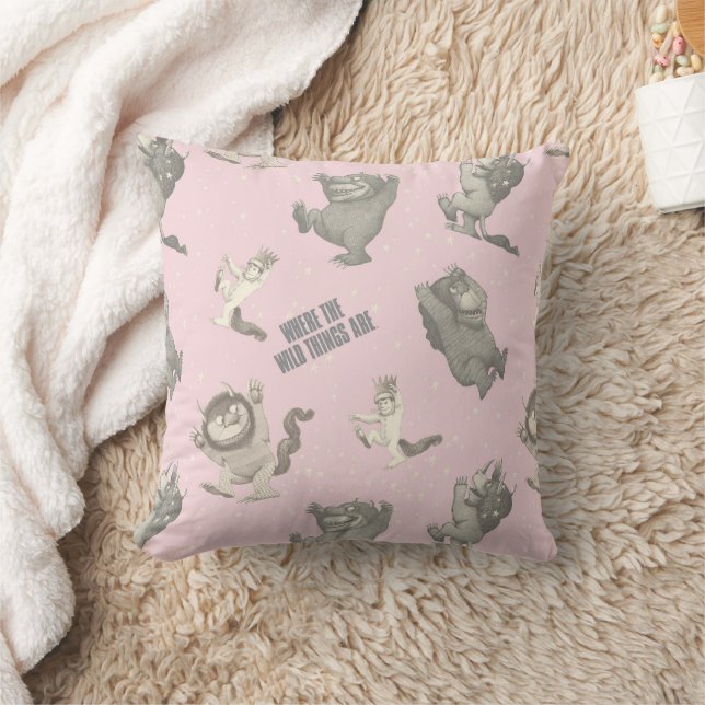 Coussin Where the Wild Things Are Pink Star Pattern (Couverture)