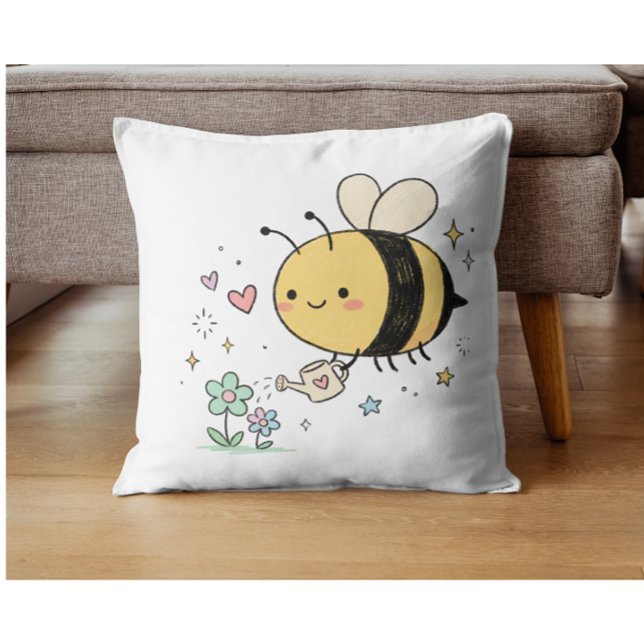 Coussin  Whimsical Bumblebee Nature Lover  (Créateur téléchargé)