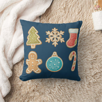 Coussin Whimsical Christmas Cookie Icons
