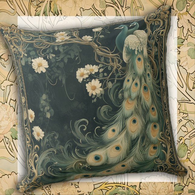 Coussin Whimsical Peacock Home Décor Accent Throw Pillow (Créateur téléchargé)