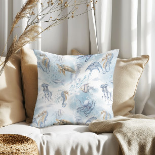 Coussin Whimsical Underwater World - Sea Creats Motif