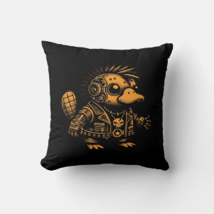 Coussin Whimsigoth Cyborg Platypus Art Vintage
