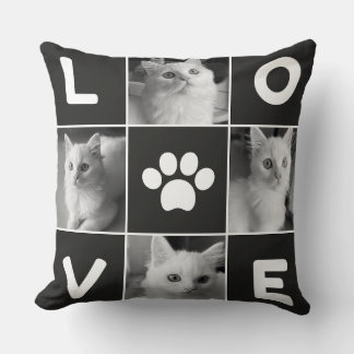 Coussin Whiskered Whimsy : Embrassez l'amour - Amoureux de