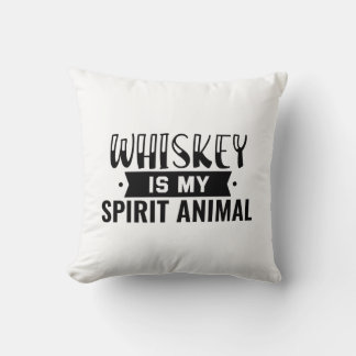 Coussin Whiskey est mon animal d'esprit