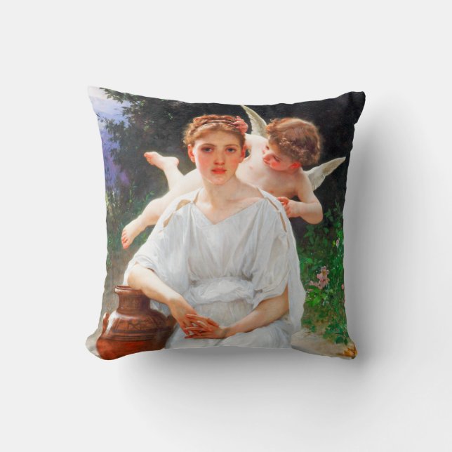 Coussin Whisperies d'Amour, Bouguereau (Recto)