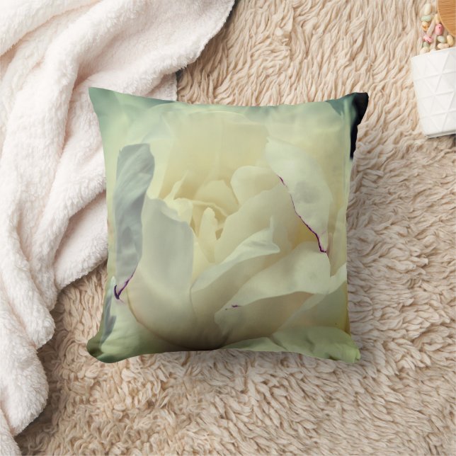 Coussin White Peony Flower Petals (Couverture)