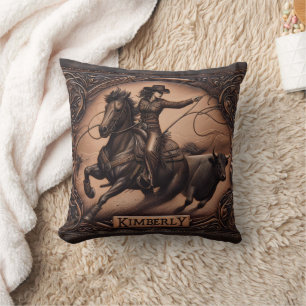 Coussin Wild West Rodeo Action à Kimberly