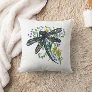 Coussin Wildflower Dragonfly Whimsy