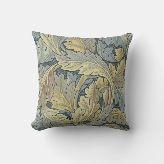 Coussin William Morris Acanthus Feuille Floral Art Nouveau (Recto)