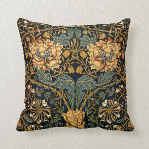 Coussin William Morris Antique Honeysuckle Motif Floral