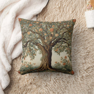 Coussin William Morris Arbre de Vie Vintage Préraphaélite