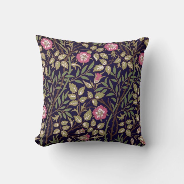Coussin William Morris Briquet Floral Art nouveau (Recto)