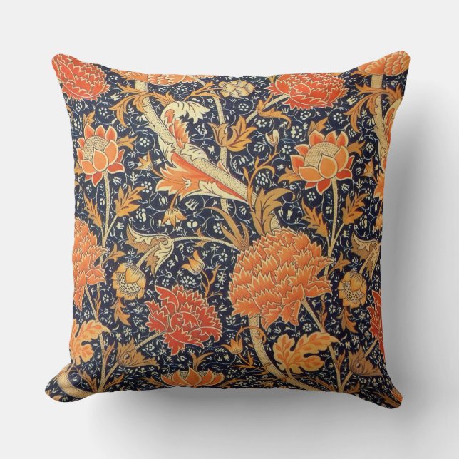 Coussin William Morris Cray Floral Art Nouveau Motif (Recto)
