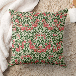 Coussin William Morris Fleurs de marguerite Vintages Vert 