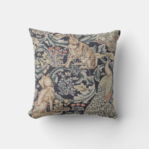 Coussin William Morris Forest Rabbit, Peacock et Fox