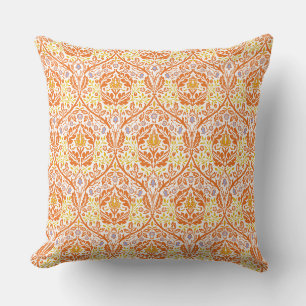 Coussin William Morris Golden Bough Orange Bleu et Blanc