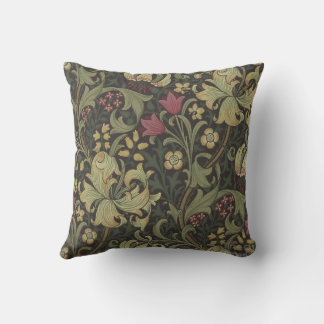 Coussin william-morris-golden-lily-charbon-or noir