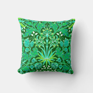 Coussin William Morris Hyacinth Imprimer, Emerald Green