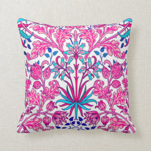 Coussin William Morris Hyacinth Imprimer, rose Fuchsia