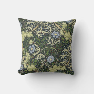 Coussin William Morris Seaweed Pattern Floral Vintage