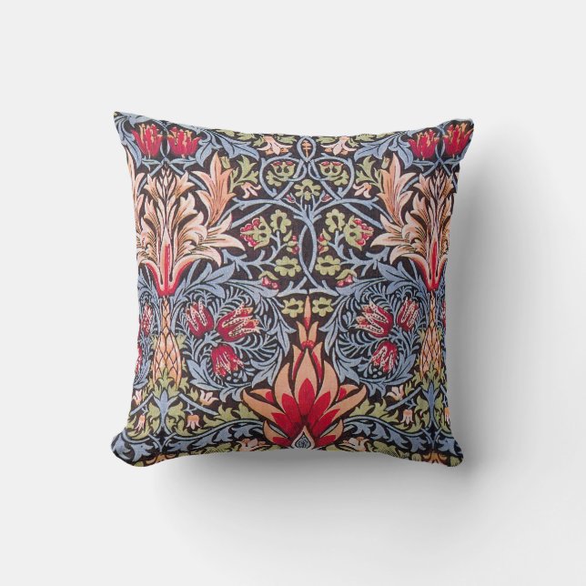 Coussin William Morris Snakeshead Floral Art Nouveau (Recto)