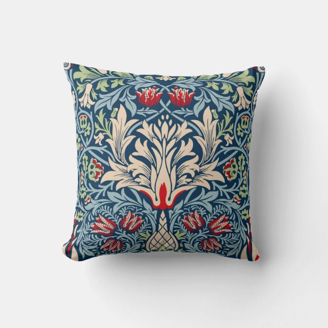 Coussin William Morris Snakeshead Fritillaire Floral Desig (Recto)