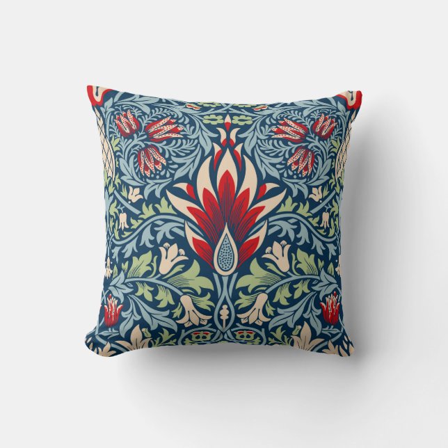 Coussin William Morris Snakeshead Fritillaire Floral Desig (Recto)